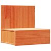 vidaXL Bedside Table Wax Brown 42 x 32.5 x 40 cm Solid pine wood