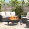 vidaXL Fire Pit Black 80 x 80 x 40 cm Steel