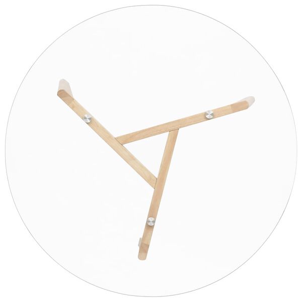 vidaXL Dining Table Transparent 80 cm Tempered Glass