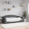 vidaXL Day Bed without Mattress Dark Grey 90x190 cm Single Fabric