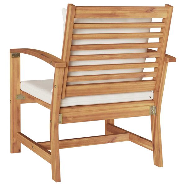 vidaXL Garden Chairs 2 pcs Natural 60 x 65 x 76.5 cm Solid teak wood