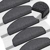 vidaXL Stair Mats 10 pcs 65x24x4 cm Anthracite Half Round Large