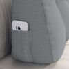 vidaXL Back Pillow Light Grey 80 x 24 x 50 cm Fabric