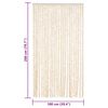 vidaXL Fly Curtain Beige and White 100x200 cm Chenille