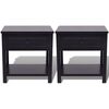 vidaXL Bedside Cabinets 2 pcs Wood Black