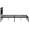 vidaXL Metal Bed Frame without Mattress with Headboard Black 120x190cm