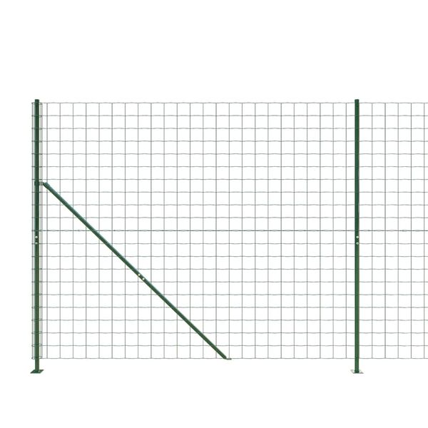 vidaXL Wire Mesh Fence with Flange Green 1.6x25 m
