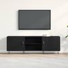 vidaXL TV Cabinet Set Black Oak 150 x 30 x 50 cm Engineered Wood