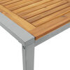 vidaXL Garden Dining Table Grey 140 x 80 x 75 cm Solid Acacia Wood