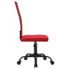 vidaXL Office Chair Height Adjustable Wine Red Mesh Fabric