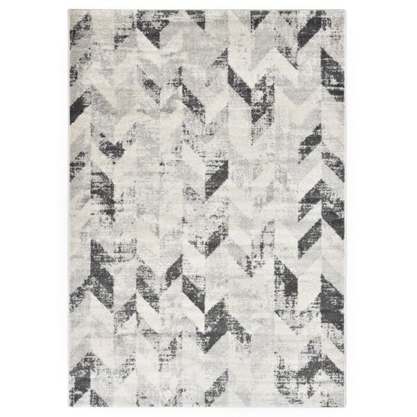 vidaXL Rug Grey and White 80x150 cm PP