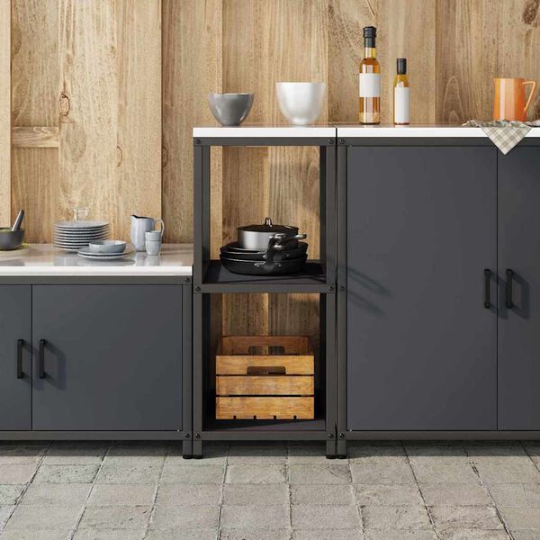 vidaXL Kitchen Storage with Shelf Anthracite 40 x 50 x 92 cm Steel