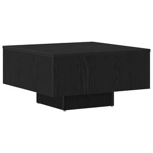 vidaXL Coffee Table Black Oak 60 x 60 x 31.5 cm Engineered Wood
