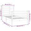 vidaXL Bed Frame without Mattress Solid Wood 90x190 cm Single