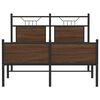 vidaXL Bed Frame without Mattress Brown Oak 120x200 cm Engineered Wood
