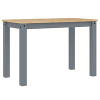 vidaXL Dining Table Panama Grey 117x60x75 cm Solid Wood Pine