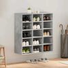vidaXL Shoe Cabinet Concrete grey 77.5 x 30 x 83.5 cm Engineered Wood