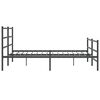 vidaXL Metal Bed Frame without Mattress with Footboard Black 193x203cm