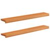 vidaXL Window Sills 2 pcs Light Brown 100 x 20 x 2 cm Solid Beech Wood