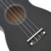 vidaXL Soprano Ukulele Set with Bag for Kids Black 23"