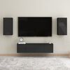 vidaXL TV Cabinets 2 pcs High Gloss Black 30.5x30x60 cm Engineered Wood