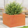 vidaXL Garden Planter Wax Brown 70x70x46 cm Solid Wood Pine