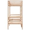 vidaXL Loft Bed Frame with Desk and Chairs 80x200cm Solid Wood Pine