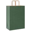 vidaXL Paper Bags 250 pcs with Handles Green 32x17x44 cm