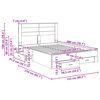 vidaXL Bed Frame with Drawer Grey Sonoma 150 x 200 cm Engineered Wood
