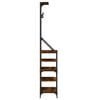 vidaXL Clothes Rack with Shoe Storage Smoked Oak 70x34x184 cm