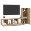 vidaXL TV Cabinet Set Wall-mounted 3 pcs Artisan Oak Engineered Wood