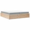 vidaXL Bed with Mattress 200x200 cm Solid Wood Pine