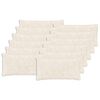 vidaXL Cushion Cover 12 pcs HOUTEN White 40 x 80 cm Faux Rabbit Fur
