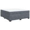 vidaXL Box Spring Bed with Mattress Dark Grey 180x200 cm Velvet