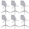 vidaXL Swivel Dining Chairs 6 pcs White PP