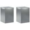 vidaXL Plant Stand 2 pcs Silver 40 x 40 x 60 cm Stainless Steel
