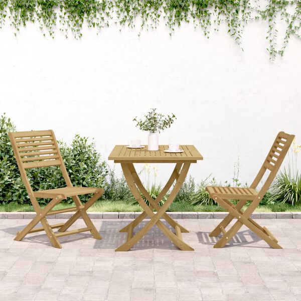 vidaXL Folding Garden Chairs 2 pcs 48.5x61.5x87 cm Solid Wood Acacia