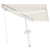 vidaXL Manual Retractable Awning with LED 500x300 cm Cream
