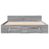 vidaXL Bed Frame with Drawers without Mattress Grey Sonoma 120x200 cm