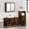 vidaXL 3 Piece Bathroom Furniture Set Smoked Oak Engineered Wood