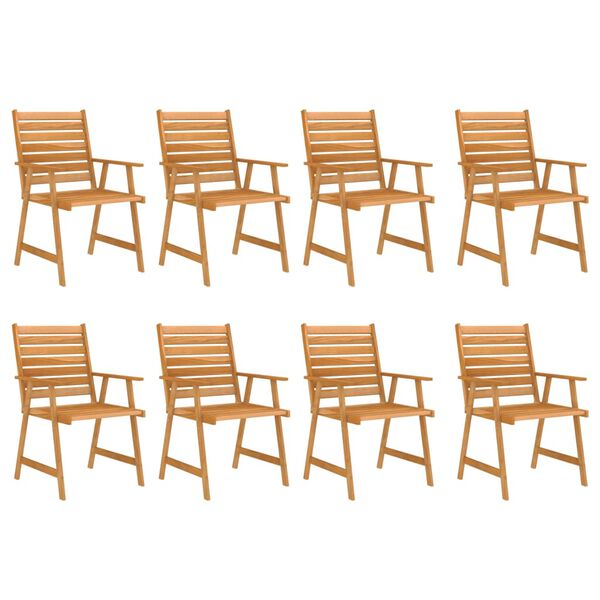 vidaXL 9 Piece Garden Dining Set Solid Acacia Wood