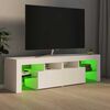 vidaXL TV Cabinet with LED Lights White 140x36.5x40 cm