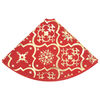 vidaXL Luxury Christmas Tree Skirt with Sock Red 122 cm Fabric