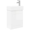 vidaXL Bathroom Vanity Unit with Tap High Gloss White