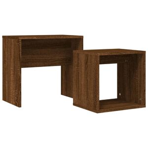 vidaXL Nesting Coffee Tables 2 pcs Brown Oak Engineered Wood