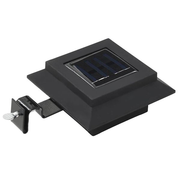 vidaXL Outdoor Solar Lamps 12 pcs LED Square 12 cm Black
