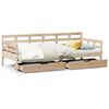 vidaXL Daybed with Drawers without Mattress 90x190 cm Single Solid Wood