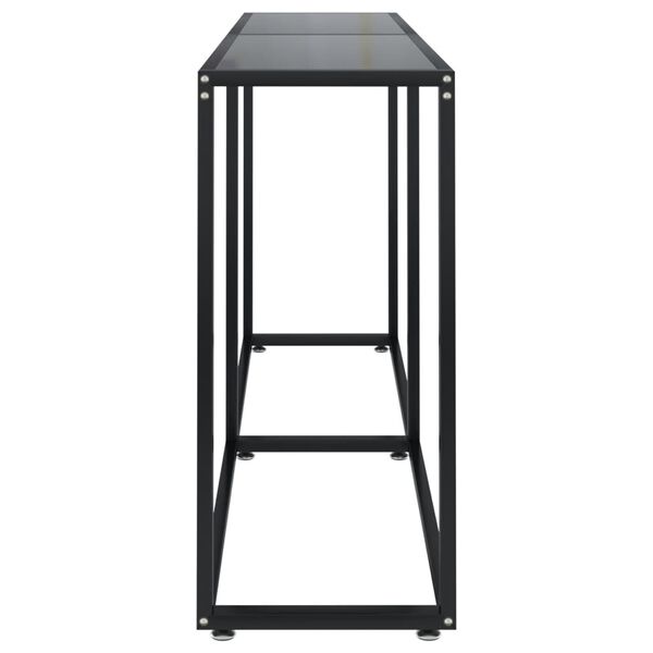vidaXL Console Table Black 160x35x75.5cm Tempered Glass