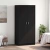 vidaXL Wardrobe Black 80x52x180 cm Engineered Wood