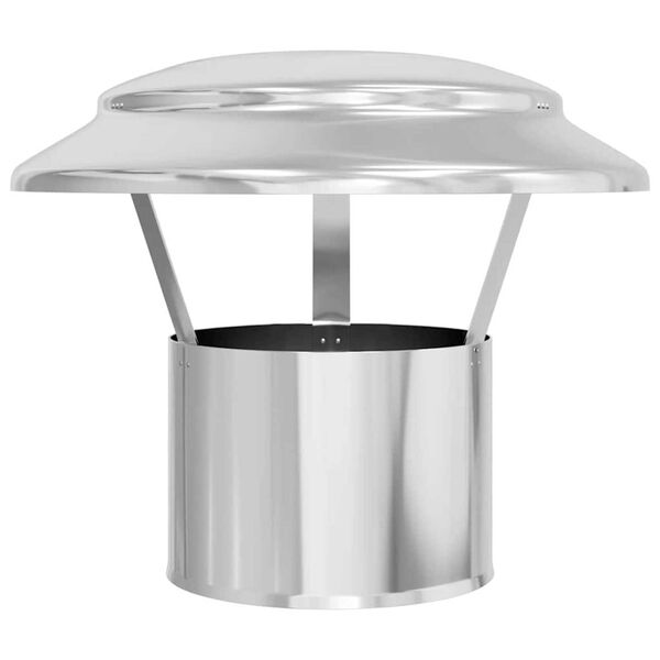 vidaXL Rain Cover Chimney Silver 25 x 25 x 20 cm Stainless Steel